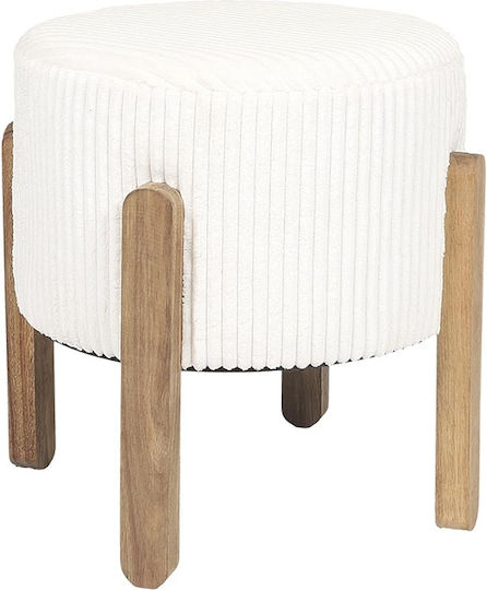 Holzfußhocker Weiß 35,5x35x35cm