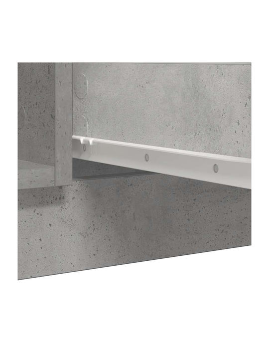 Wooden Chest of Drawers Grey 100.5x35x98.5cm