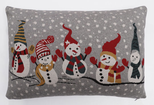Liolios Home Christmas Decorative Pillow Rectangular 40x60cm