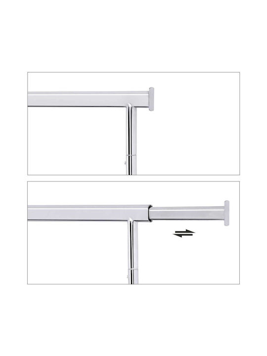 Songmics Rollbar Kleiderständer Silber 92x45.4x160cm