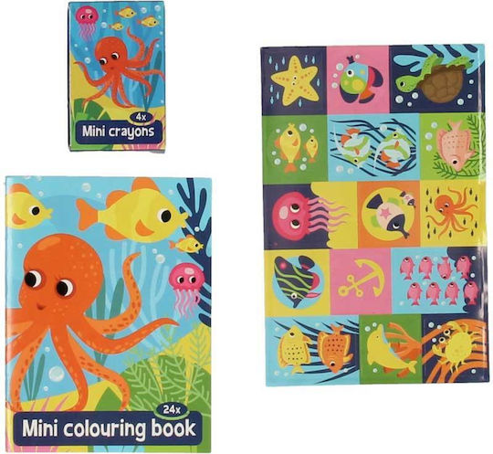 Colouring Book Sea with Crayons
