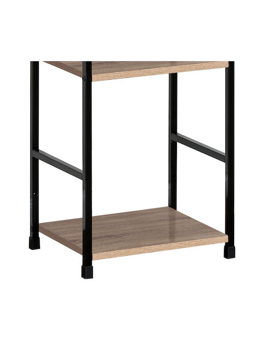 Bookcase Bitok Natural-black 29x23.5x80cm