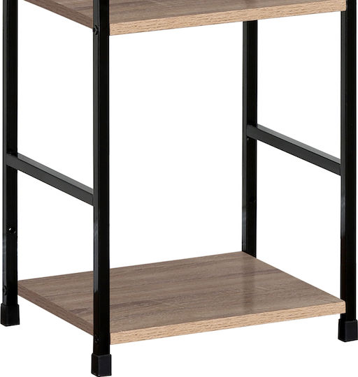 Βιβλιοθήκη Bitok Φυσικό-μαύρο 29x23.5x80εκ.