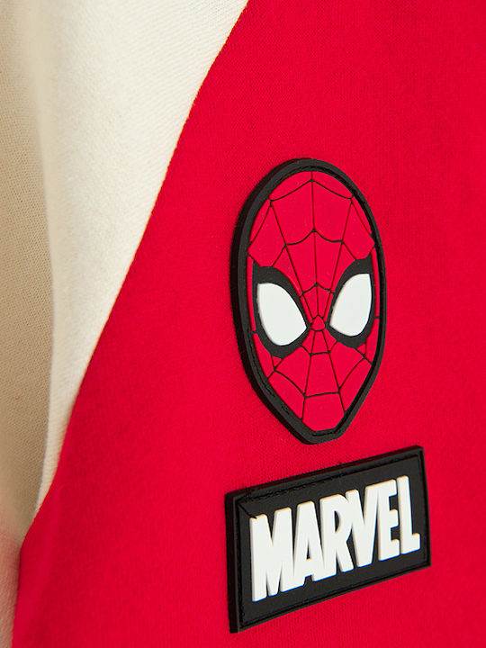 Kinder-Sweatshirt Strickjacke mit Kapuze Rote Spiderman Marvel