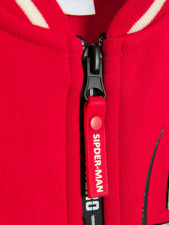 Kinder-Sweatshirt Strickjacke mit Kapuze Rote Spiderman Marvel