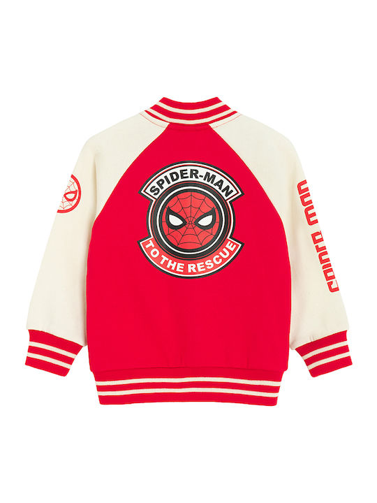Kinder-Sweatshirt Strickjacke mit Kapuze Rote Spiderman Marvel