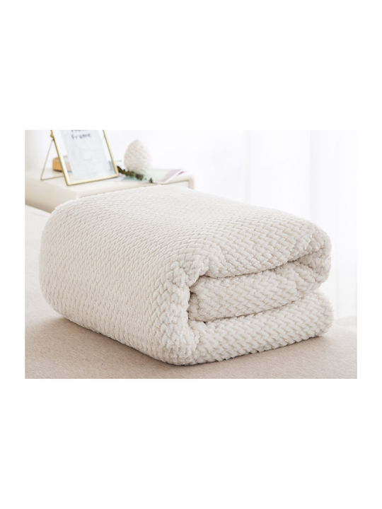 Liolios Home Jf09 Одеяло Полар Едно 160x240см Екрю