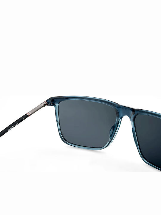 Etnia Barcelona Men's Sunglasses with Blue Frame and Gray Lens
