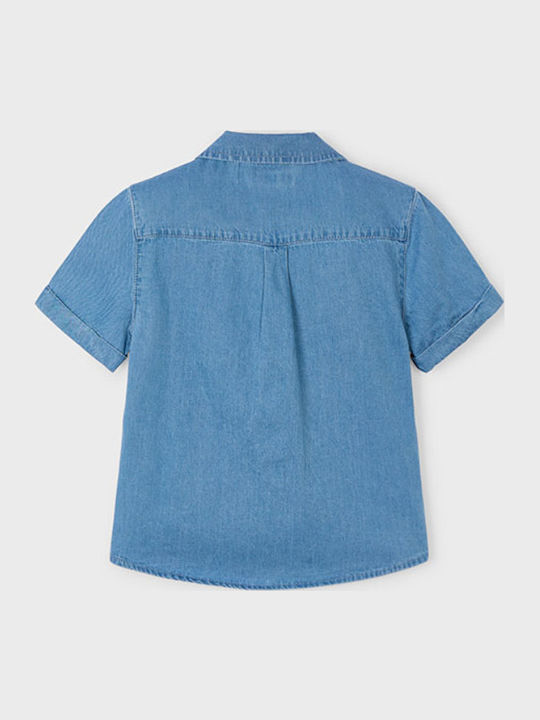 Copii Cămașă Cu mânecă scurtă Denim Denim