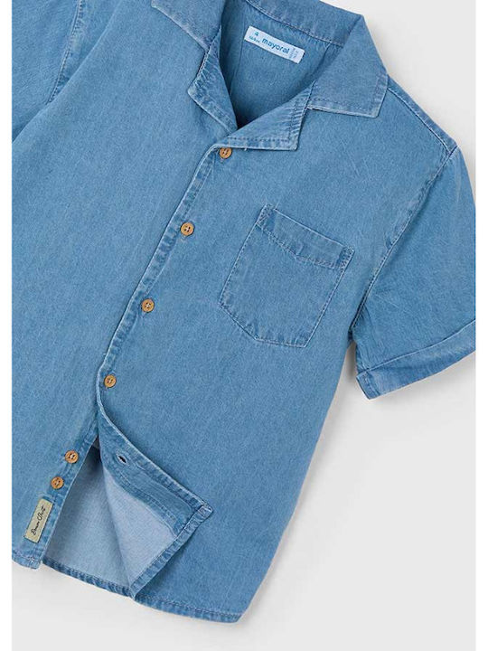 Copii Cămașă Cu mânecă scurtă Denim Denim