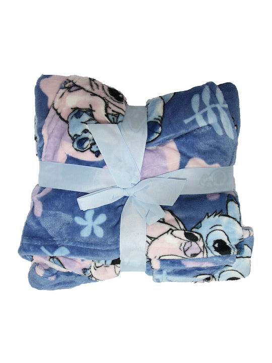 Disney Παιδική Πιτζάμα Χειμωνιάτικη Fleece Μπλε Lilo Stitch