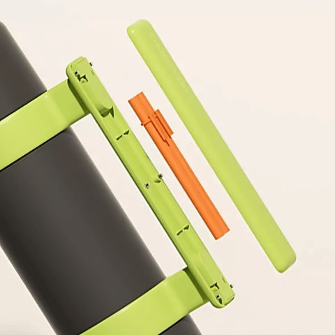 Thermos Μπουκάλι Θερμός 1lt Μαύρο + Πράσινο