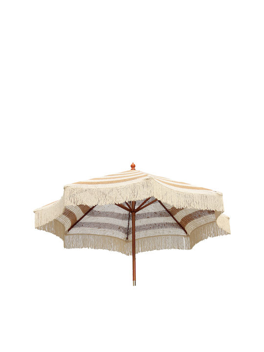 Umbrella Floor Wooden Brown 2.7x2.7m