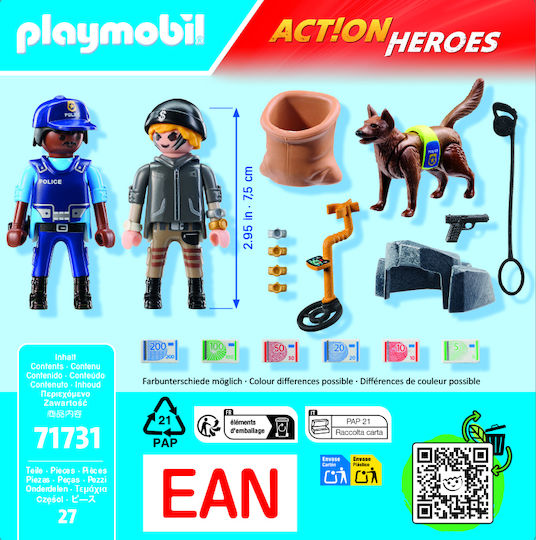 Playmobil Action-Helden Polizeiuntersuchung von Diebesgut für 4-10 Jahre