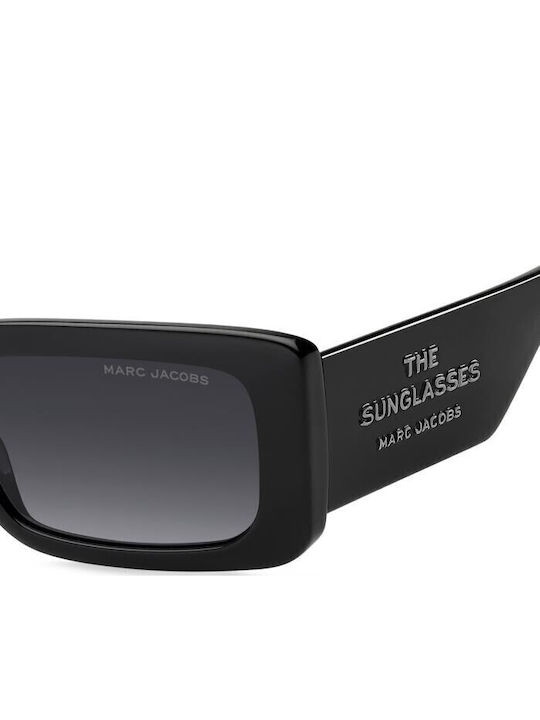 Marc Jacobs Damentaschen Sonnenbrillen mit Schwarzem Horn umrandetem Rahmen und Grauer Verlaufsfarbe Gläser MARC 804/S 8079O