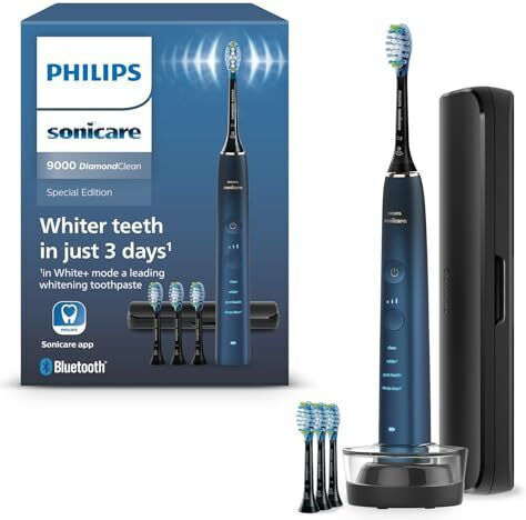 Philips Sonicare DiamondClean 9000 Electric Toothbrush with Pressure Sensor and Travel Case Aquamarine Gradient