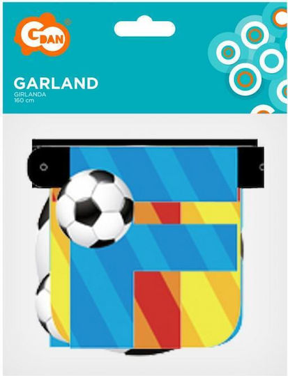 Papiergirlande Fußball Party 160 cm