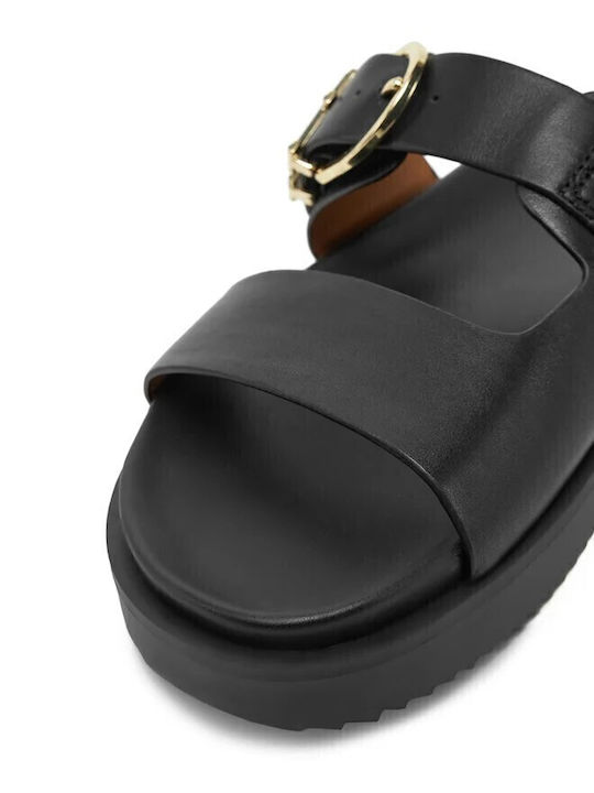 Sandale Din Piele Pentru Damă Negre