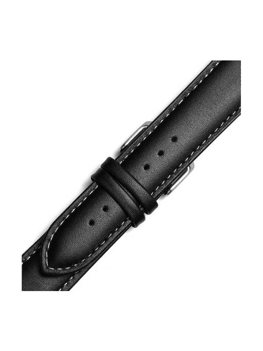 KOSTELO Δερμάτινο Λουράκι Μαύρο 18mm