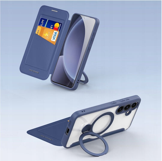 Dux Ducis Skin X Pro Brieftasche Synthetisches Leder Blau (Galaxy S25+)