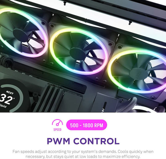 NZXT F120 RGB Duo Case Fan (1800rpm) με Σύνδεση 4-Pin PWM