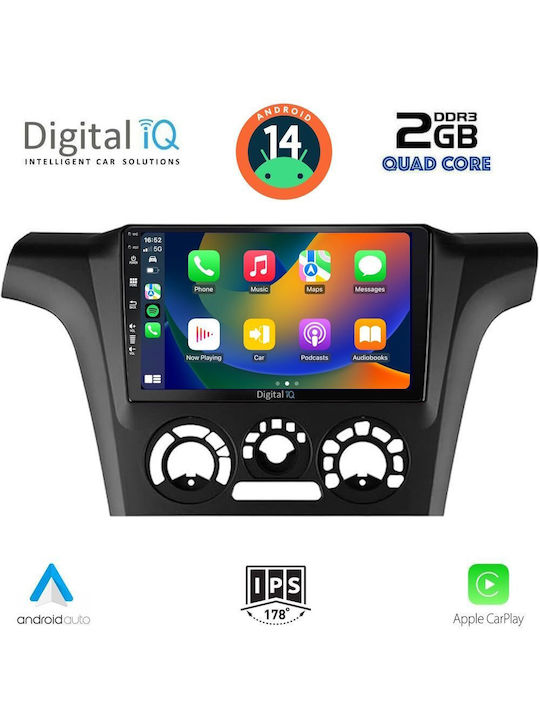 Digital IQ Car Audio System for Mitsubishi Outlander 2001-2005 with A/C (Bluetooth/USB/AUX/WiFi/GPS/Apple-Carplay/Android-Auto) with Touch Screen 9"