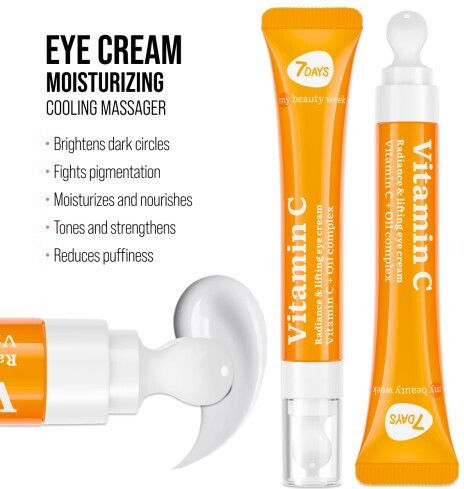 7DAYS Vitamin C Eye Cream for Anti-Aging Moisturizing Brightening Dark Circles and Firming 18ml