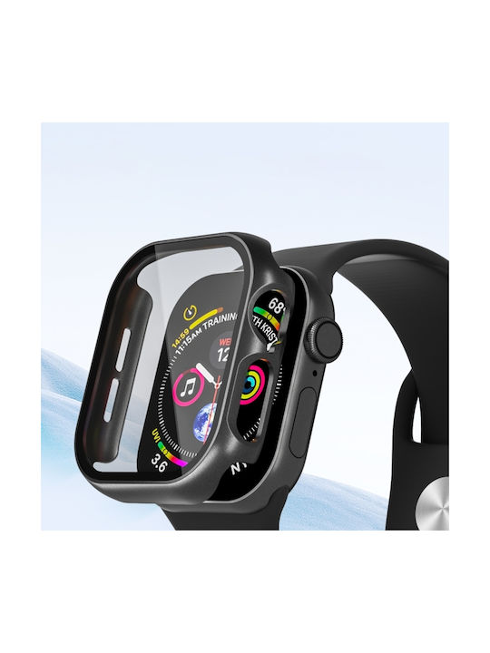 Пластмасов Калъф със Стъкло в Черен цвят за Apple Watch Series 10 46mm