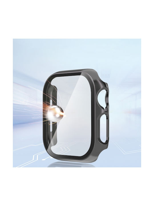 Plastikhülle mit Glas in Gray Farbe für Apple Watch Serie 10 46 mm