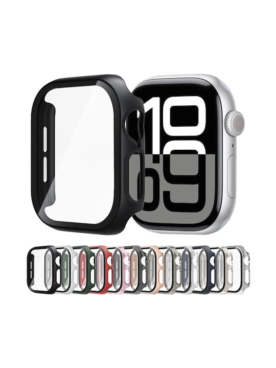 Plastic Case with Glass in White color for Apple Watch Series 10 46mm
