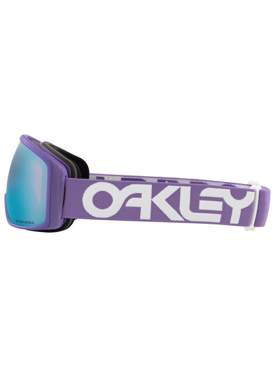 Oakley Flight Tracker M Μάσκα Σκι & Snowboard Ενηλίκων Μωβ με Φακό Polarized σε Μπλε Χρώμα