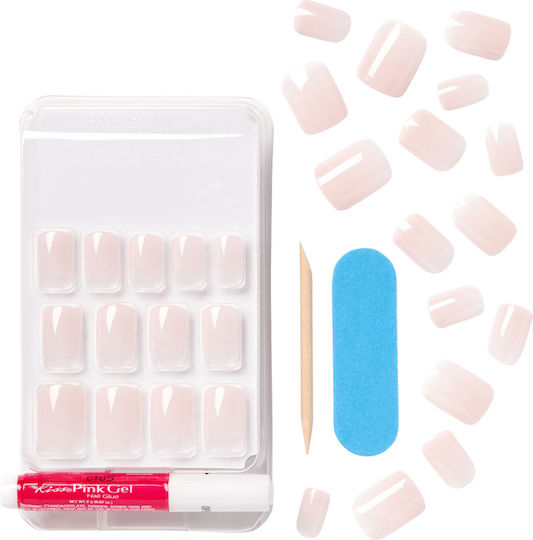 Kiss Nail Tips in Pink Color 28pcs BN01