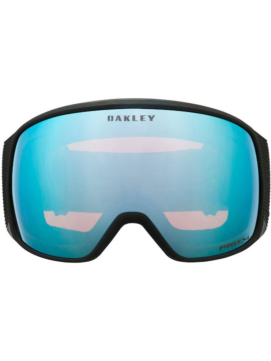 Oakley Flight Tracker Μάσκα Σκι & Snowboard Ενηλίκων Μαύρη με Φακό Καθρέπτη σε Μπλε Χρώμα