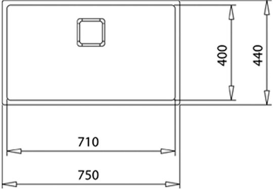 Teka Flexlinea Pureclean RS15 71.40 115000054 Unterbau Spüle Inox Satiniert B75xT44cm Silber