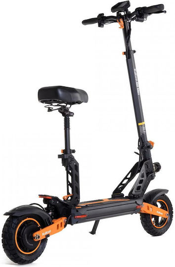 Kugoo Kirin G2 MAX Електрически Тротинетка с Максимална Скорост 55 км/ч и Максимална Автономност 80 км в Черен Цвят със Седалка