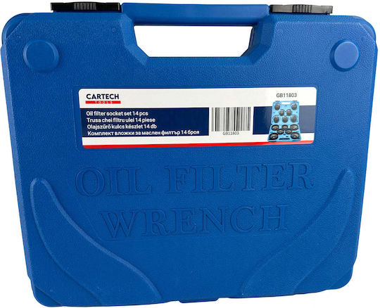 14-piece Oil Filter Wrench Set Gebo Tools