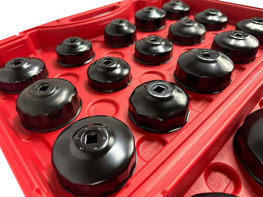30-teiliges Ölfilterkappenschlüssel-Set Gebo Tools