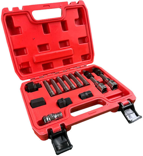 Set Universal de Unelte pentru Instalarea și Demontarea Fuliei Alternatorului Auto 13 Piese Gebo Tools