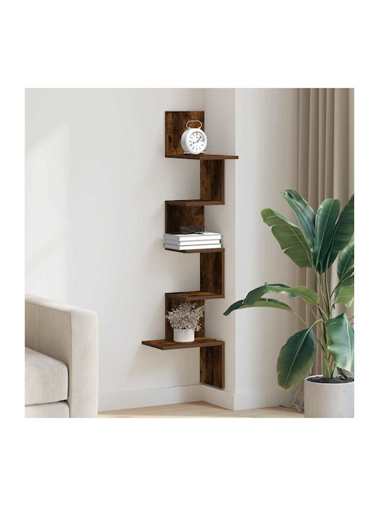 Corner Shelf Wall Coffee 32x32x127.5cm