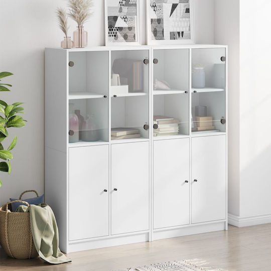 Bibliothek Weiß 136x37x142cm