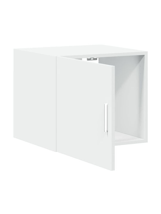 Wall-Mounted Living Room Cabinet Made of Particle Board White 45x42.5x40cm
