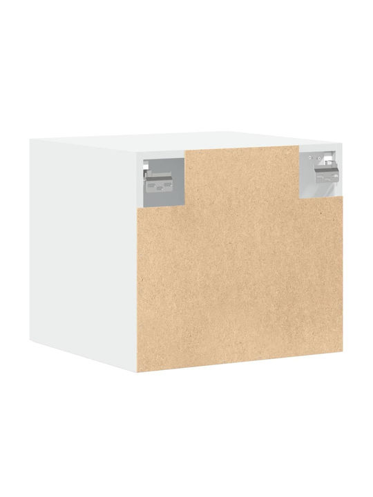 Wall-Mounted Living Room Cabinet Made of Particle Board White 45x42.5x40cm