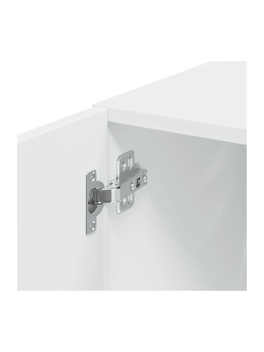 Wall-Mounted Living Room Cabinet Made of Particle Board White 45x42.5x40cm