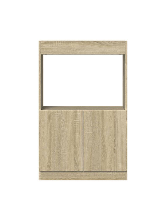 Living Room Display Cabinet Made of Particle Board Sonoma Oak 63x33x100cm