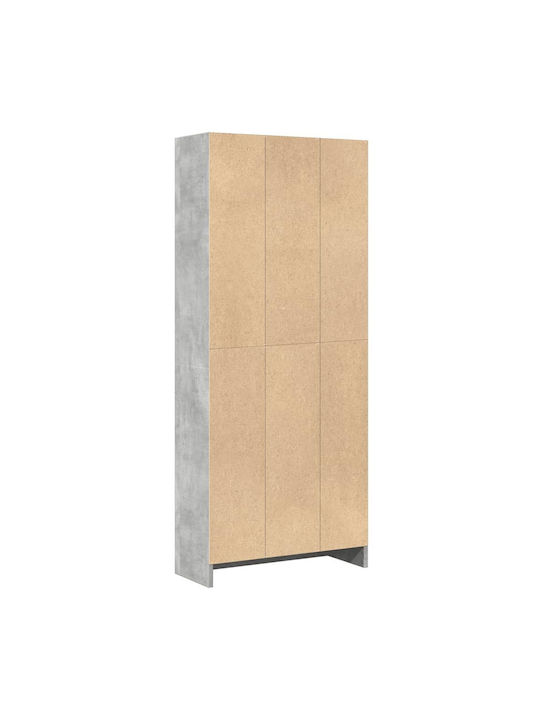 Βιβλιοθήκη Γκρι Σκυροδέματος 60x24x143εκ.