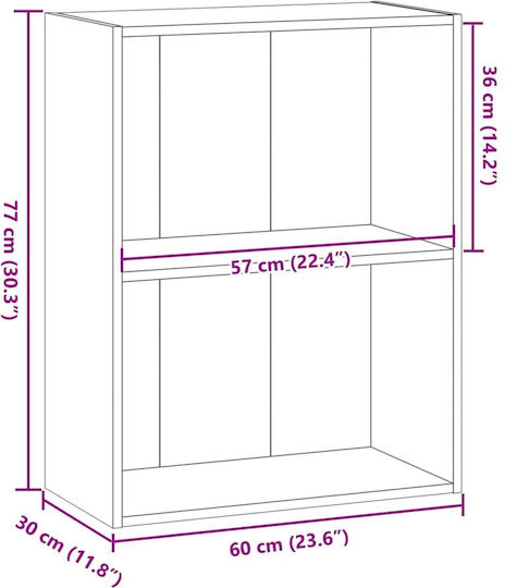 Bibliothek Braun 60x30x77cm