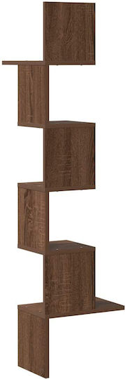 Eckregal Wand Brown Oak 32x32x127.5cm