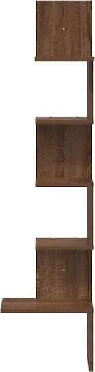 Eckregal Wand Brown Oak 32x32x127.5cm
