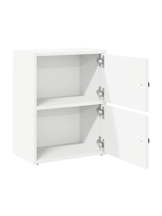 Living Room Display Cabinet Made of White Particle Board 40x24x52cm