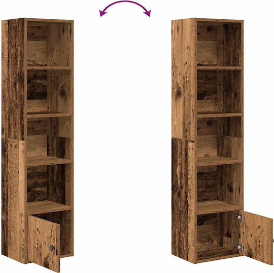 Brown Bookcase 31x24x127cm
